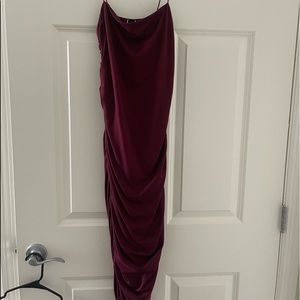 Red Ruched Dress
